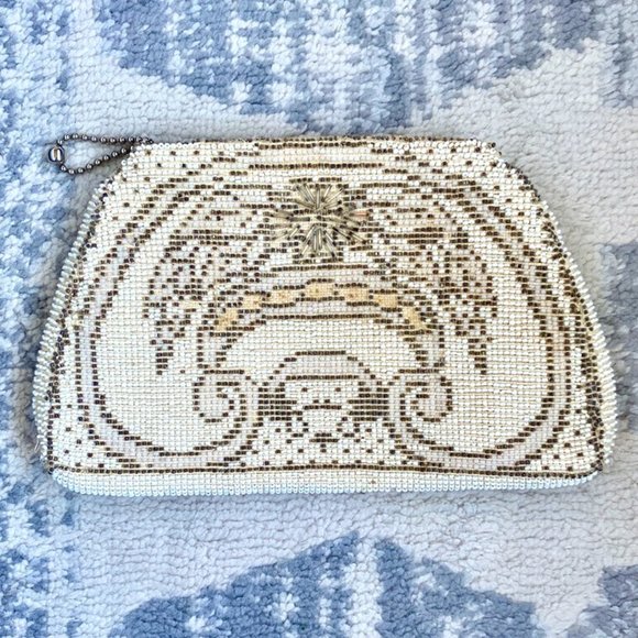 Vintage 1930s Czech Glass Beaded Evening Bag - Picture 1 of 7